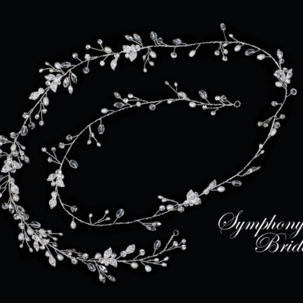Symphony Bridal Silver Hair Vine